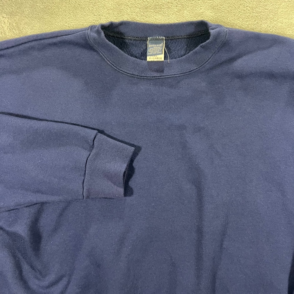 Lands' End Sweatshirt Mens XL Navy Blue Vintage Made in USA Crewneck